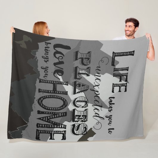 人生は引用文を奪感動的う フリースブランケット (インサイチュ)