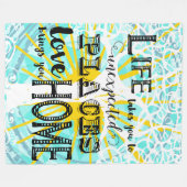 人生は引用文を奪感動的う フリースブランケット (正面(横))