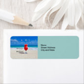 人生は引退から始まり、ビーチで飲霜の降りたむ ラベル (インサイチュ)