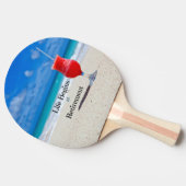 人生は引退から始まり、飲み物は霜の降りたビーチ 卓球ラケット (横)