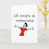 人生は引退から始まる！おもしろい贈与 カード (黄色い花)