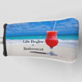 人生は引退から始まる ゴルフヘッドカバー (正面)