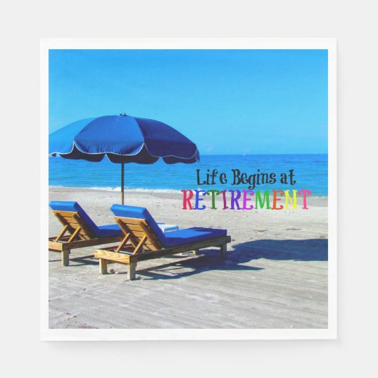 人生は引退から始まる スタンダードランチョンナプキン (正面)