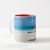 人生は引退から始まる ツートーンマグカップ (正面左)