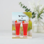 人生は引退から始まる – トロピカル霜の降りたドリンク ポストカード (スタンド正面)