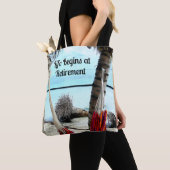 人生は引退から始まる –  トートバッグ (クローズアップ)