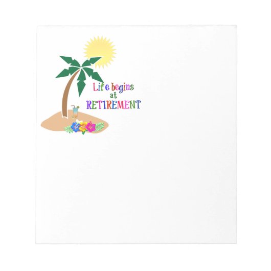 人生は引退から始まる ノートパッド (正面)