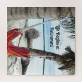 人生は引退から始まる…ビーチ ジグソーパズル (横)