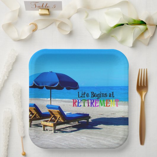 人生は引退から始まる ペーパープレート (ウェディング)