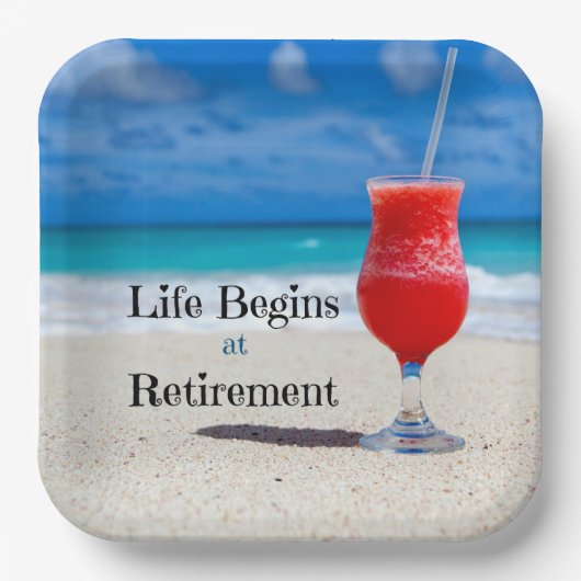 人生は引退から始まる ペーパープレート (正面)