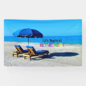 人生は引退から始まる、人気があるデザイン、 横断幕 (横)