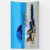 人生は引退から始まる、人気があるデザイン、 横断幕 (縦)