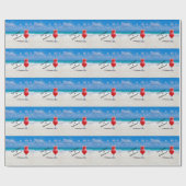 人生は引退から始まる – 霜の降りたビーチで飲む ラッピングペーパー (フラット)