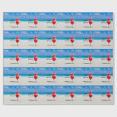 人生は引退で始まる – サンディビーチ、晴れた日 ラッピングペーパー (フラット)