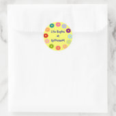 「人生は引退で始まる」ステッカー ラウンドシール (バッグ)