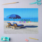 人生は引退で始まる、人気があるデザイン 薄葉紙 (クラフト)