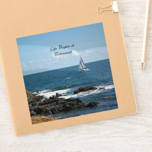 人生は引退、セーリングで始まる。 シール (ノートブック)