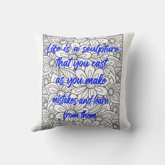 人生は彫刻だ クッション (裏面)