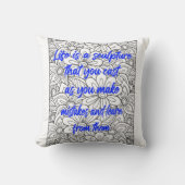 人生は彫刻だ クッション (正面)