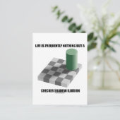 人生は往々にして影に過ぎな市松模様にい ポストカード (スタンド正面)