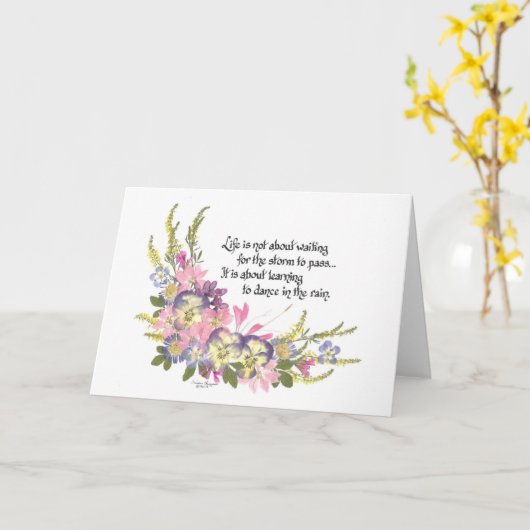 人生は待つためのものではない カード (黄色い花)