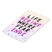 人生は恐怖が終わる場所から始感動的まる マグネット (左側)