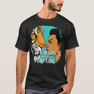 人生は恐怖の終わりから始まる Tシャツ
