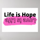 人生は愛が生命であることを願う |やる気を起こさせる引用文 ポスター (正面)