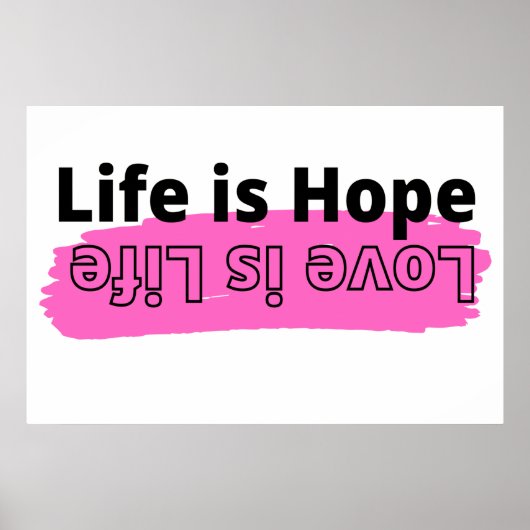 人生は愛が生命であることを願う |やる気を起こさせる引用文 ポスター (正面)