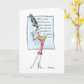 人生は懸命だ髪の毛の良い日だ! カード (黄色い花)