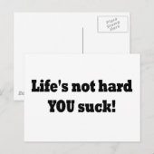 人生は懸命よ吸! ポストカード (正面/裏面)