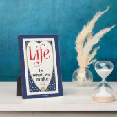 人生は我々が作る物だ フォトプラーク (側面)