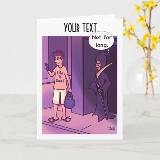 人生は折り畳まれたグリーティングカード カード (黄色い花)