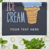 人生は数学のことばかりではないアイスクリームカスタム キッチンタオル (折り畳み)