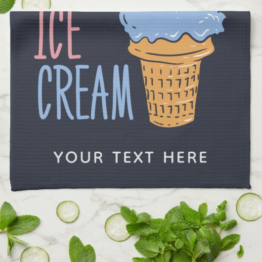 人生は数学のことばかりではないアイスクリームカスタム キッチンタオル (折り畳み)