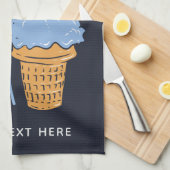 人生は数学のことばかりではないアイスクリームカスタム キッチンタオル (四つ折り)