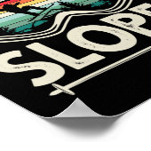 人生は斜面スキーレトロスノーボーディンで良い ポスター (角)