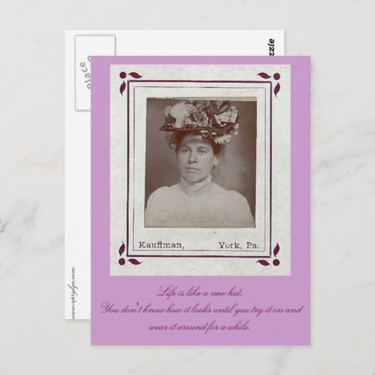 人生は新しい帽子のようなものだ…試してみる ポストカード (正面/裏面)