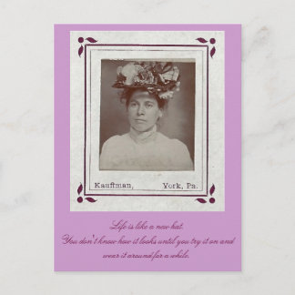 人生は新しい帽子のようなものだ…試してみる ポストカード