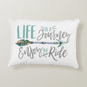 人生は旅だ楽しむのボホワンドルスト アクセントクッション (裏面)