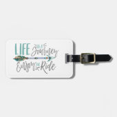 人生は旅だ楽しむのボホワンドルスト ラゲッジタグ (正面横)