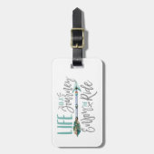 人生は旅だ楽しむのボホワンドルスト ラゲッジタグ (正面縦)