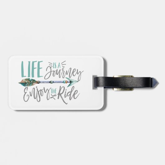 人生は旅だ楽しむのボホワンドルスト ラゲッジタグ (裏面横)