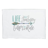 人生は旅だ楽しむのボホワンドルスト 枕カバー (正面左)