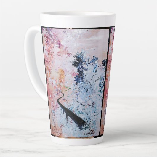 人生は旅だ カフェラテマグ (左アングル)