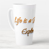 人生は旅だ カフェラテマグ (左アングル)