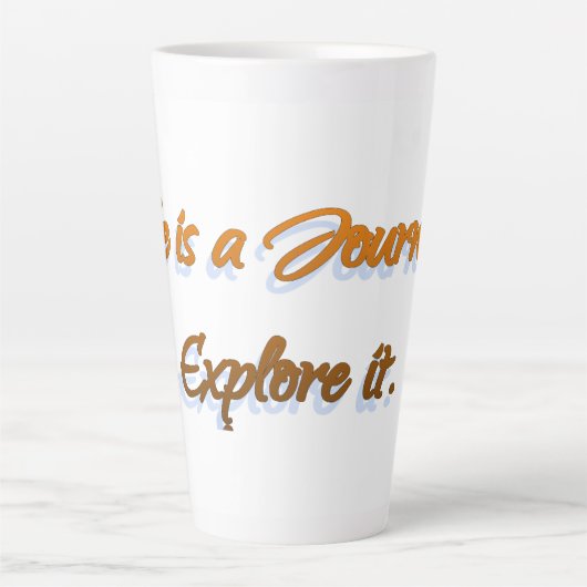 人生は旅だ カフェラテマグ (正面)