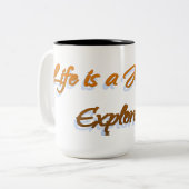 人生は旅だ ツートーンマグカップ (正面左)