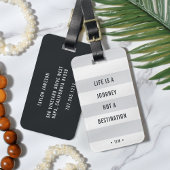 人生は旅だ |トラベルモノグラムの引用文 ラゲッジタグ