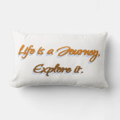 人生は旅だ ランバークッション (正面)